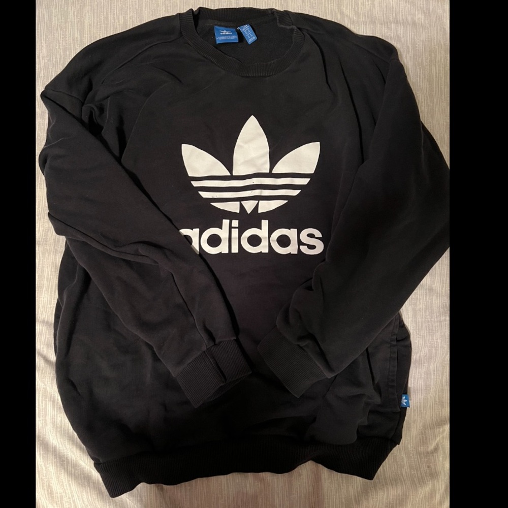 Mens black Adidas sweatshirt size medium